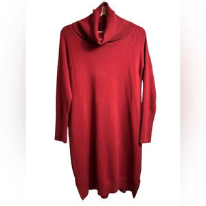 French Connection sweater turtleneck dress, M, burgundy, Office Winter Cozy